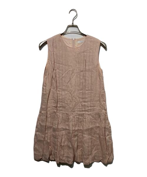 FOXEY（フォクシー）FOXEY (フォクシー) リネンノースリーブワンピース ピンク サイズ:38の古着・服飾アイテム