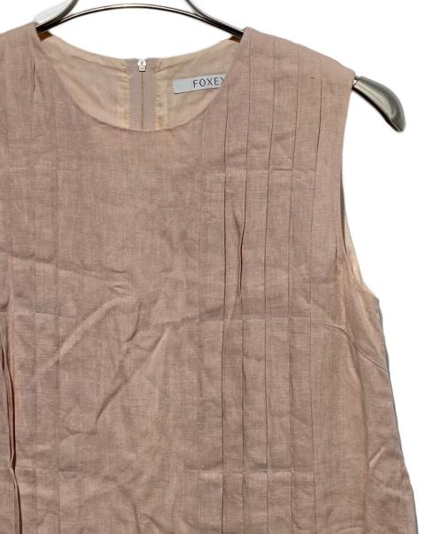 FOXEY（フォクシー）FOXEY (フォクシー) リネンノースリーブワンピース ピンク サイズ:38の古着・服飾アイテム