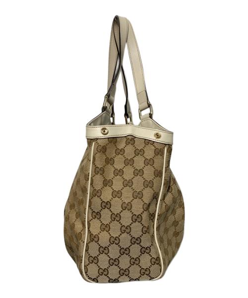 GUCCI（グッチ）GUCCI (グッチ) GGキャンバス トートバッグ ベージュの古着・服飾アイテム
