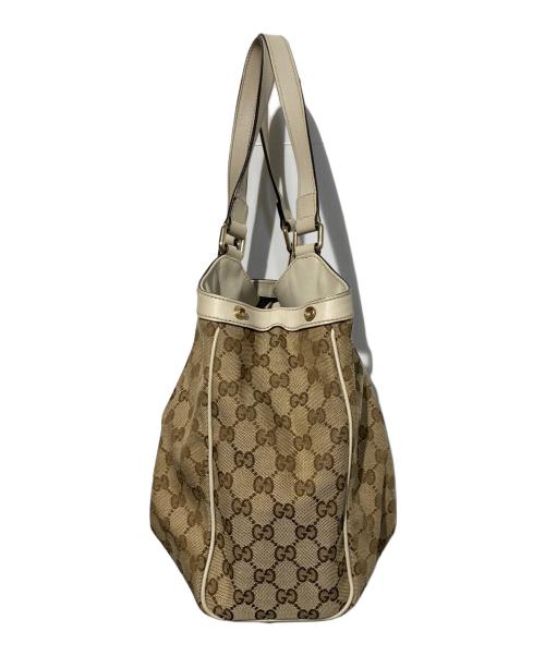 GUCCI（グッチ）GUCCI (グッチ) GGキャンバス トートバッグ ベージュの古着・服飾アイテム