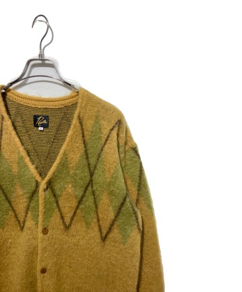 Needles（ニードルズ）Needles (ニードルズ) MOHAIR CARDIGAN - ARGYL ベージュ×グリーン サイズ:Lの古着・服飾アイテム