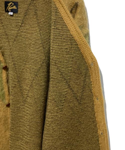 Needles（ニードルズ）Needles (ニードルズ) MOHAIR CARDIGAN - ARGYL ベージュ×グリーン サイズ:Lの古着・服飾アイテム