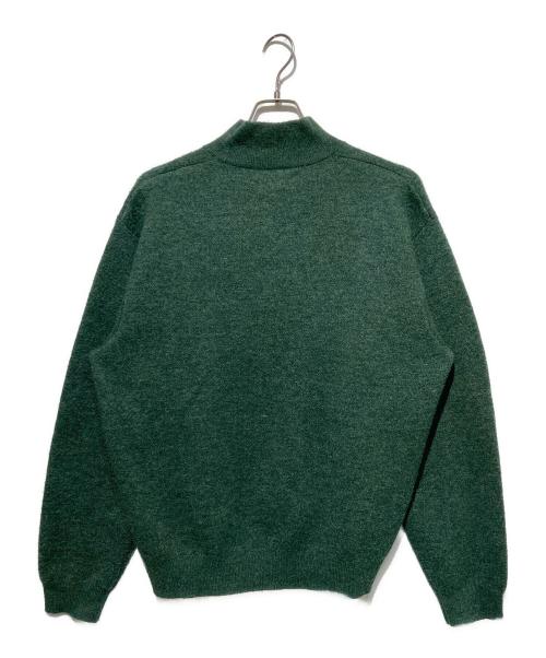 stussy（ステューシー）stussy (ステューシー) Half Zip Mock Neck Sweater グリーン サイズ:Lの古着・服飾アイテム