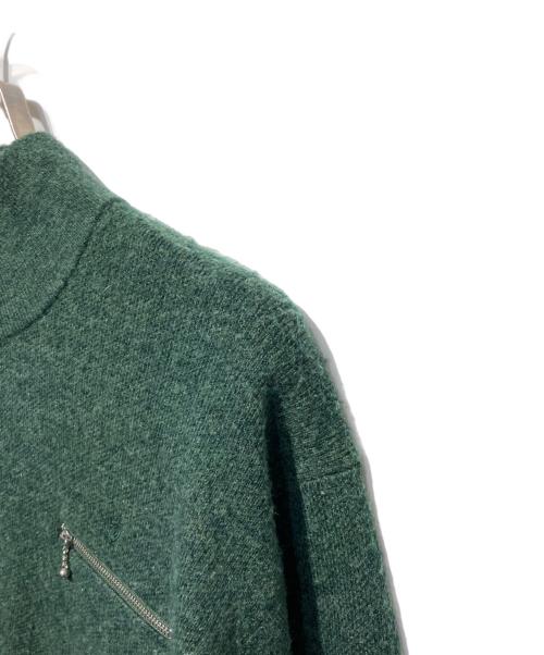 stussy（ステューシー）stussy (ステューシー) Half Zip Mock Neck Sweater グリーン サイズ:Lの古着・服飾アイテム