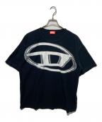 DIESELディーゼル）の古着「Dロゴ プリントTシャツ」｜ブラック