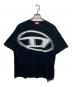DIESEL（ディーゼル）の古着「Dロゴ プリントTシャツ」｜ブラック