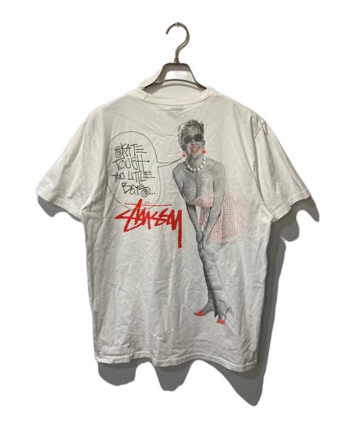 stussy（ステューシー）stussy (ステューシー) SKATE TOUGH TEE ホワイト サイズ:Mの古着・服飾アイテム