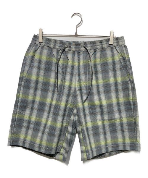 and wander（アンドワンダー）and wander (アンドワンダー) ハーフパンツ グリーン×グレー サイズ:XL 未使用品の古着・服飾アイテム