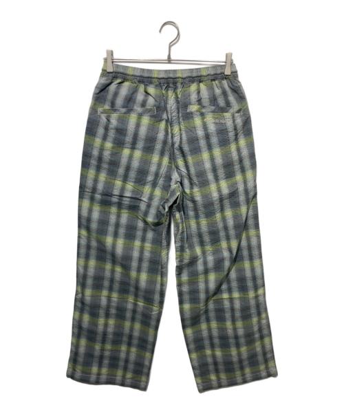 and wander（アンドワンダー）and wander (アンドワンダー) dry check easy pants グリーン×グレー サイズ:M 未使用品の古着・服飾アイテム