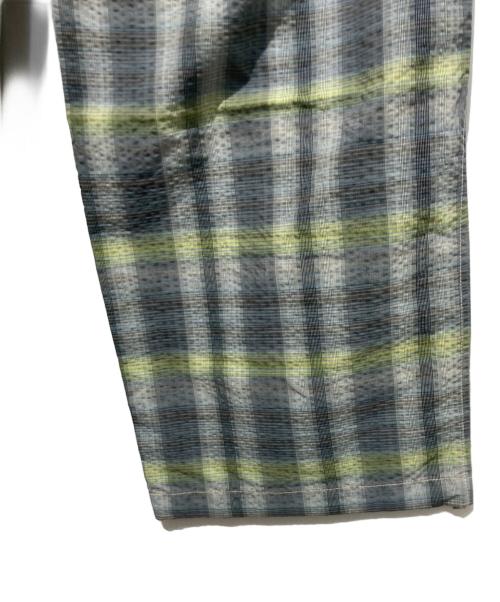 and wander（アンドワンダー）and wander (アンドワンダー) dry check easy pants グリーン×グレー サイズ:M 未使用品の古着・服飾アイテム
