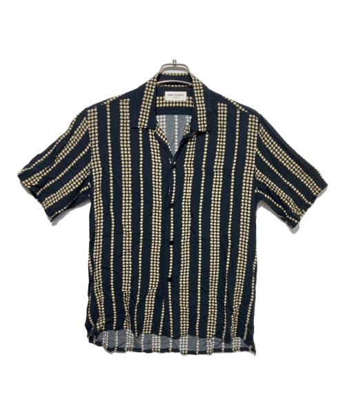 Saint Laurent Paris（サンローランパリ）Saint Laurent Paris (サンローランパリ) スターストライプS/Sシャツ ブラック サイズ:38/15の古着・服飾アイテム