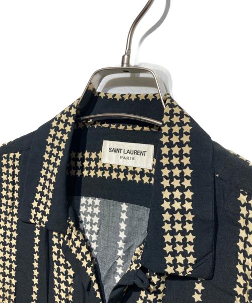 Saint Laurent Paris（サンローランパリ）Saint Laurent Paris (サンローランパリ) スターストライプS/Sシャツ ブラック サイズ:38/15の古着・服飾アイテム
