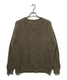 BATONER×STEVEN ALAN（バトナ―×スティーブンアラン）の古着「別注フィッシャーマンニット」｜カーキ