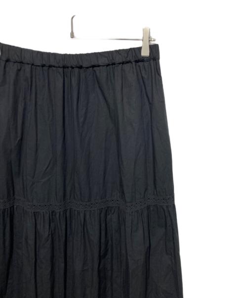 journal standard luxe（ジャーナルスタンダード ラックス）JOURNAL STANDARD LUXE (ジャーナルスタンダード ラックス) ポプリン レーススカート ブラック サイズ:　の古着・服飾アイテム