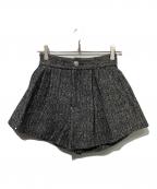 shellerシェリエ）の古着「ヘリンボーンショートパンツ」｜ブラック