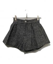 sheller（シェリエ）の古着「ヘリンボーンショートパンツ」｜ブラック