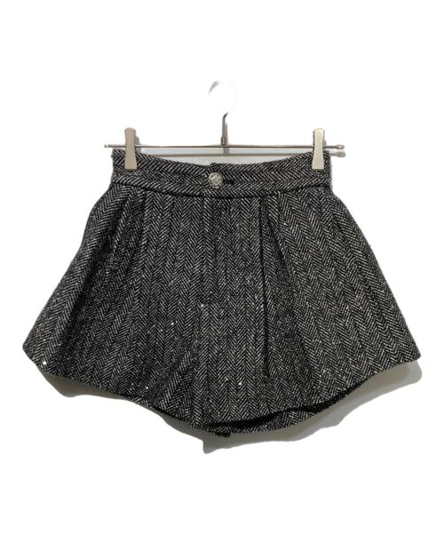 sheller（シェリエ）sheller (シェリエ) ヘリンボーンショートパンツ ブラック サイズ:Sの古着・服飾アイテム