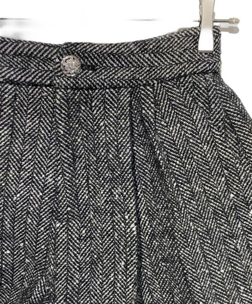 sheller（シェリエ）sheller (シェリエ) ヘリンボーンショートパンツ ブラック サイズ:Sの古着・服飾アイテム