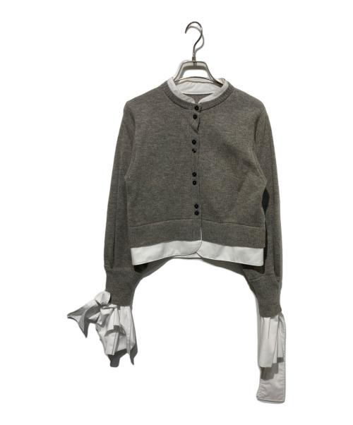 Bibiy.（ビビィ）Bibiy. (ビビィ) ドッキングカーディガン グレー サイズ:Freeの古着・服飾アイテム