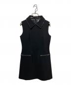 shellerシェリエ）の古着「フラワービジュードレス」｜ブラック