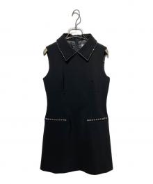 sheller（シェリエ）の古着「フラワービジュードレス」｜ブラック