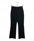 anuansアニュアンス）の古着「ストレッチスリットフレアパンツ」｜ブラック