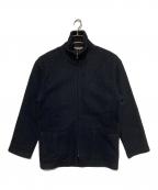 AURALEEオーラリー）の古着「WOOL LING YARN MILLED JERSEY ZIP BLOUSON」｜ブラック