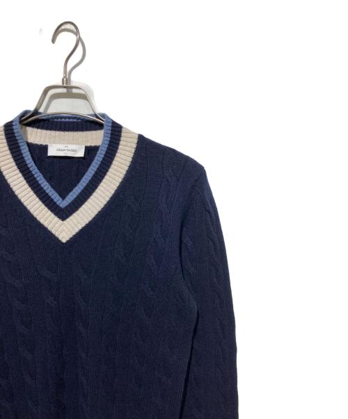 GRAN SASSO（グランサッソ）GRAN SASSO (グランサッソ) Vネックニット ネイビー サイズ:46の古着・服飾アイテム