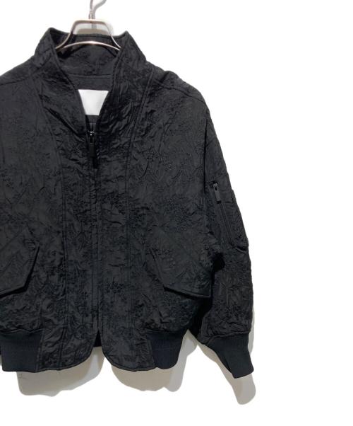 Mame Kurogouchi（マメクロゴウチ）Mame Kurogouchi (マメクロゴウチ) Floral Jacquard Triple Cloth Jacket ブラック サイズ:1の古着・服飾アイテム