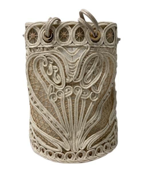 Mame Kurogouchi（マメクロゴウチ）mame kurogouchi (マメクロゴウチ) Cording Embroidery Bucket Bag ベージュの古着・服飾アイテム