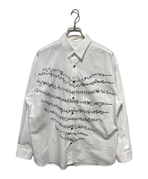 HERALBONY（ヘラルボニー）HERALBONY (ヘラルボニー) レギュラーカラーシャツ「heart-mm2024」 ホワイト サイズ:Lの古着・服飾アイテム
