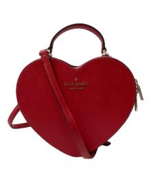 Kate Spade（ケイトスペード）の古着「Love Shack ハート型クロスボディバッグ」｜レッド