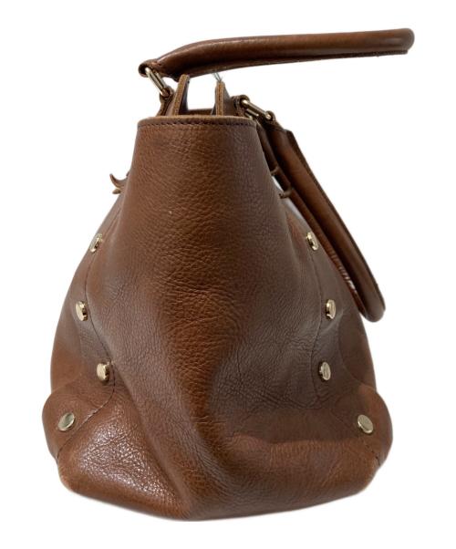 Vivienne Westwood（ヴィヴィアンウエストウッド）Vivienne Westwood (ヴィヴィアンウエストウッド) NUROCK スタッズレザーハンドバッグ ブラウンの古着・服飾アイテム