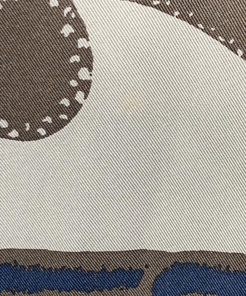 HERMES（エルメス）HERMES (エルメス) Coup de Fouet Remix シルクシャツ ネイビー×グレー サイズ:38/15の古着・服飾アイテム