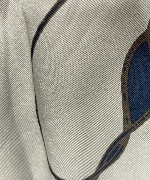 HERMES（エルメス）HERMES (エルメス) Coup de Fouet Remix シルクシャツ ネイビー×グレー サイズ:38/15の古着・服飾アイテム