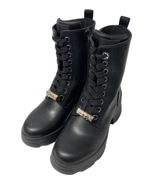 DAIANA（ダイアナ）DAIANA (ダイアナ) HARRY POTTER (ハリーポッター) レースアップショートブーツ ブラック サイズ:23.5cmの古着・服飾アイテム