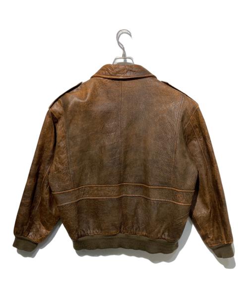 MADE IN THE WORLD（メイドインザワールド）MADE IN THE WORLD (メイドインザワールド) レザージャケット ブラウン サイズ:Lの古着・服飾アイテム