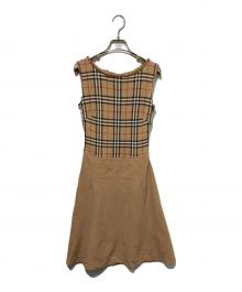 BURBERRY BLUE LABEL（バーバリー ブルー レーベル）の古着「ノースリーブワンピース」｜ベージュ