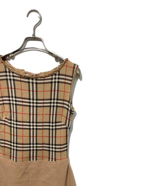 BURBERRY BLUE LABEL（バーバリー ブルー レーベル）BURBERRY BLUE LABEL (バーバリー ブルー レーベル) ノースリーブワンピース ベージュ サイズ:38の古着・服飾アイテム