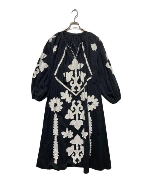freada（フリーダ）Freada (フリーダ) パーツ刺繍ワンピース ブラック サイズ:ONEの古着・服飾アイテム