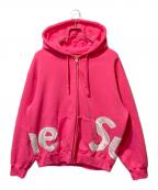 SUPREMEシュプリーム）の古着「Big Logo Zip Up Hooded Sweatshirt Magenta」｜ピンク