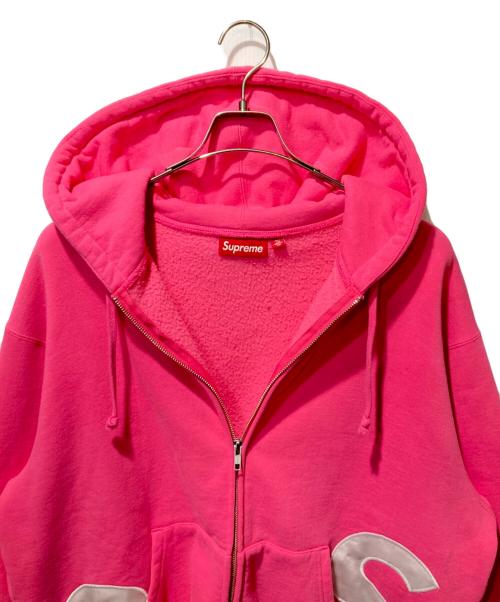 SUPREME（シュプリーム）SUPREME (シュプリーム) Big Logo Zip Up Hooded Sweatshirt Magenta ピンク サイズ:Mの古着・服飾アイテム