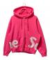 SUPREME（シュプリーム）の古着「Big Logo Zip Up Hooded Sweatshirt Magenta」｜ピンク