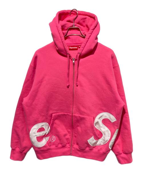 SUPREME（シュプリーム）Supreme (シュプリーム) Big Logo Zip Up Hooded Sweatshirt Magenta ピンク サイズ:Mの古着・服飾アイテム