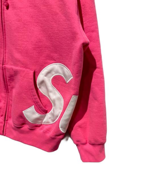SUPREME（シュプリーム）Supreme (シュプリーム) Big Logo Zip Up Hooded Sweatshirt Magenta ピンク サイズ:Mの古着・服飾アイテム