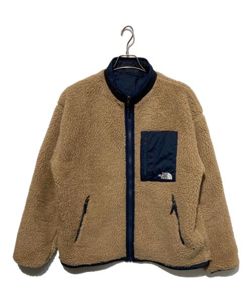 THE NORTH FACE（ザ ノース フェイス）THE NORTH FACE (ザ ノース フェイス) リバーシブルエクストリームパイルジャケット ネイビー×ベージュ サイズ:Lの古着・服飾アイテム