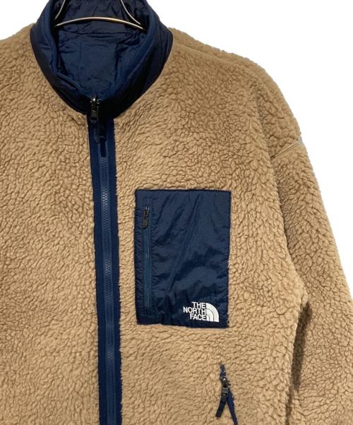 THE NORTH FACE（ザ ノース フェイス）THE NORTH FACE (ザ ノース フェイス) リバーシブルエクストリームパイルジャケット ネイビー×ベージュ サイズ:Lの古着・服飾アイテム