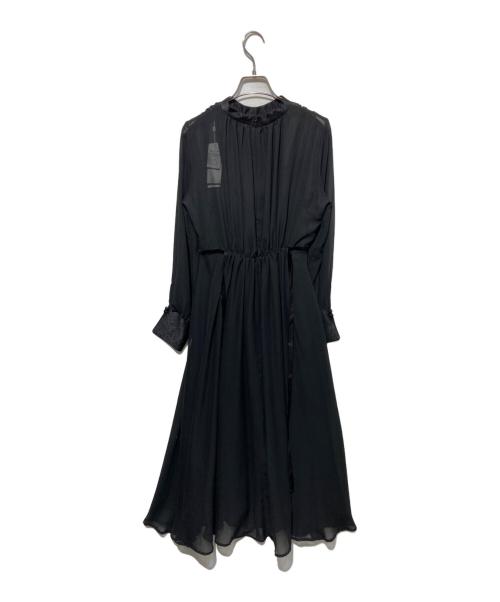 Ameri（アメリ）Ameri (アメリ) CHIFFON GATHER DRESS ブラック サイズ:S 未使用品の古着・服飾アイテム