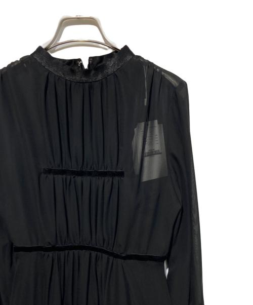 Ameri（アメリ）Ameri (アメリ) CHIFFON GATHER DRESS ブラック サイズ:S 未使用品の古着・服飾アイテム