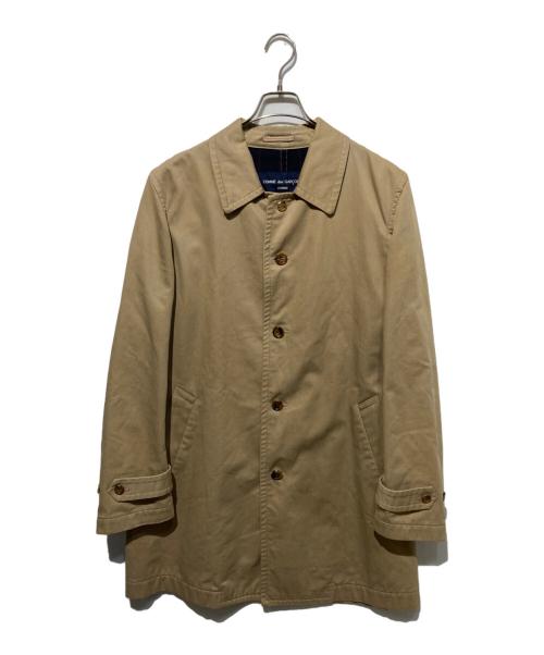COMME des GARCONS HOMME（コムデギャルソン オム）COMME des GARCONS HOMME (コムデギャルソン オム) 裏地チェックステンカラーコート ベージュ サイズ:Lの古着・服飾アイテム
